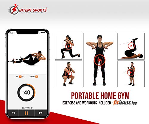 INTENT-SPORTS-Portable-Home-Gym--Dynamic-Total-Body-Workout-Package-with-Resistance-Bands-Collapsible-Bar-Straps-Handles--Strength-Training-for-Home-Travel-Exercise-Videos-Patent-Pending