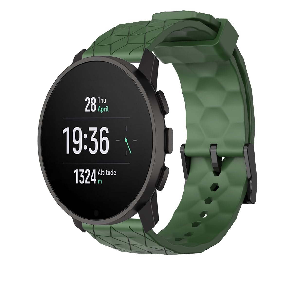 xhKJO Watch Strap Compatible for Suunto 9 Peak/Suunto 9 Peak Pro Watchband, Silicone Watch Band Wrist Strap, Replacement Bracelet Wristband Wrist Strap for Suunto Vertical/Suunto 5 Peak (green)