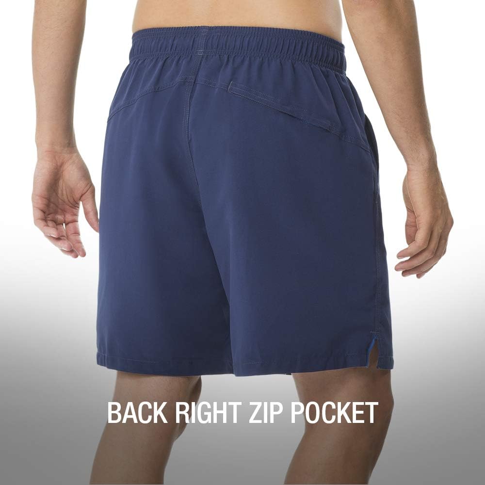 Speedo Men's Swim Trunk Mid Length Rally Volley Solid: Clothing