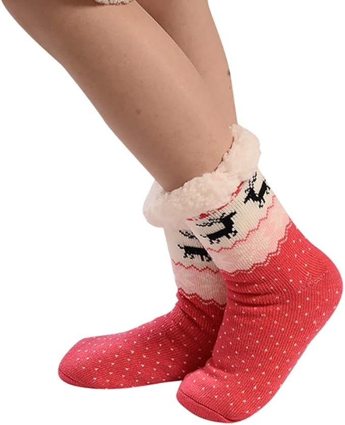 Normani Damen Wintersocken - Extra Dick Mit Teddyfutter & Antirutschsohle