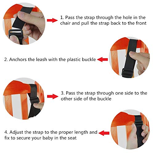2 Pack 5 Point Harness Baby Seat Belt, Adjustable Harness Baby Safety Belt Strap for Stroller Pushchair Pram Buggy High Chair Baby Harness Safety Harness Strap Belt