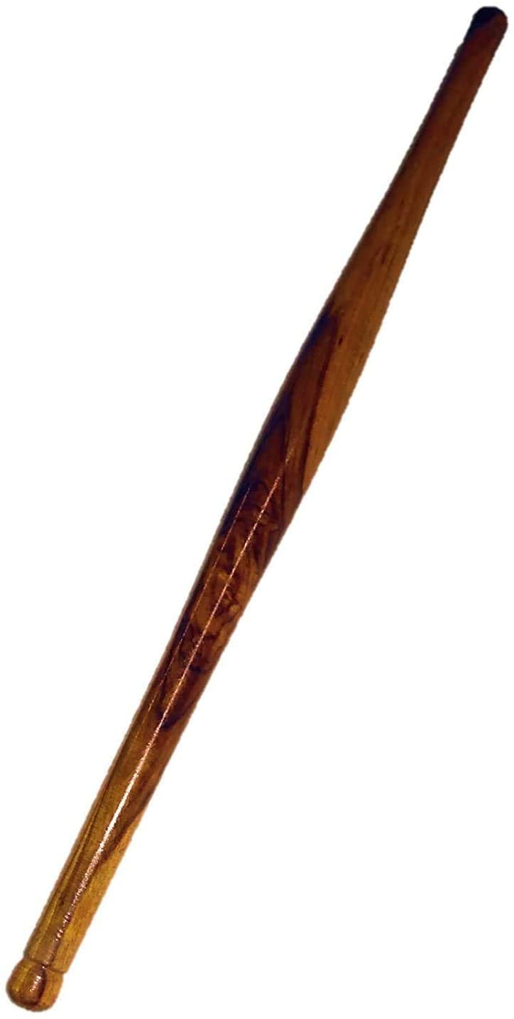 "by 24x7" Wooden Chapati Roti Rolling Pin Dark Solid Wood Thin Indian Tapered Belan Velan Gujarati Rolling Pin Ideal for Rolling Out Chapati Roti Paratha Pastry Pizza Base Flatbreads from India
