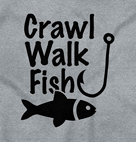Crawl Walk Fish Funny Fishing New Parents Gifts Cute Baby Toddler Infant T