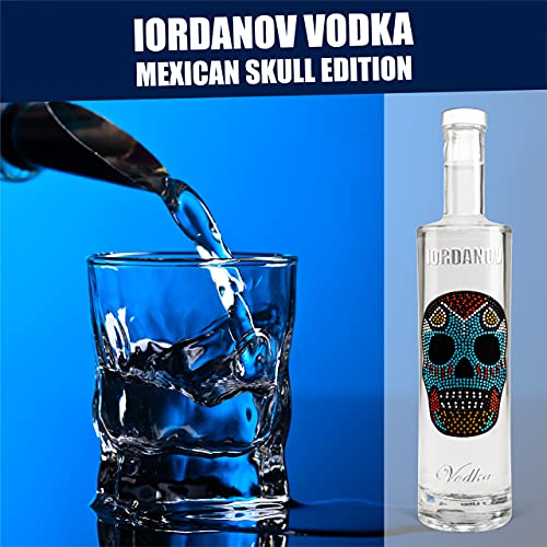 Iordanov Vodka (0,7 l) Mexican Skull Luxus Wodka in der Geschenkbox mit Geschenkkarte. Edel-Vodka mit Totenkopf – Bild 5