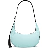 Iioscre Medium Crossbody Crescent Bag for Women Men Trendy, Nylon Crossbody Hobo Bag with Adjustable Strap and Inner Pockets.