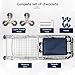 TUOMAN Shopping Cart Portable Utility Carts Folding Trolley Light Weight Stair Climbing Cart with Triangle Crystal Wheel - 177 Pounds Capacity - Blue
