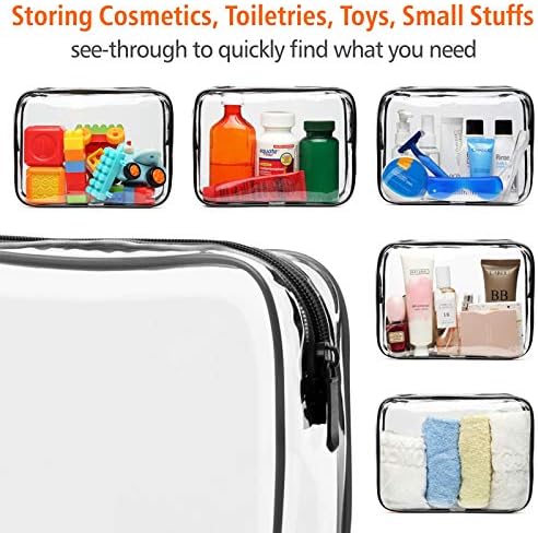 Clear Toiletry Bag, Packism 3 Pack TSA Approved Toiletry Bag Quart Size Bag, Travel Makeup Cosmetic Bag for Women Men, Carry on Airport Airline Compliant Bag 5 Clear Toiletry Bag, Packism 3 Pack TSA Approved Toiletry Bag Quart Size Bag, Travel Makeup Cosmetic Bag for Women Men, Carry on Airport Airline Compliant Bag
