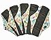 5 Pieces Charcoal Bamboo Mama Cloth/ Menstrual Pads/ Reusable Sanitary Pads (Regular (10 inch), Bloom)