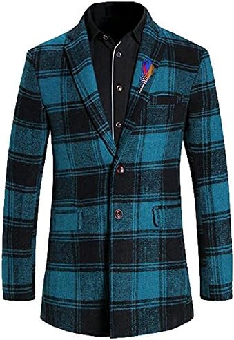 Barder Slim Mens Lapel Lattice Patterm Coats Classical Trench Coats 2US-Large-(China 3X-Large) Chic and Fresh