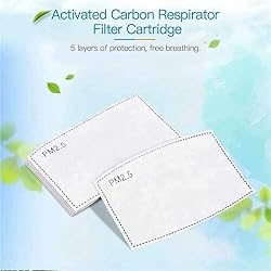 100 Pcs Activated Carbon PM2.5 Mask Filter Paper 5