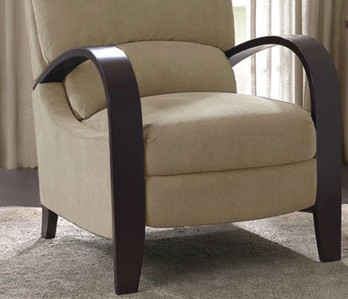 Microfiber Recliner Chair Bent Wood Armrest Reclining Armchair Backrest Footrest Foot Support That Provides Comfort and Relaxation to Your Office Home Living Room Furniture Foam Padded Couch Sofa
