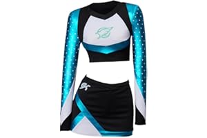 Maddy Perez Cheerleader Outfit Women's Crop Top with Mini Skirt High School Cheerleading Costume
