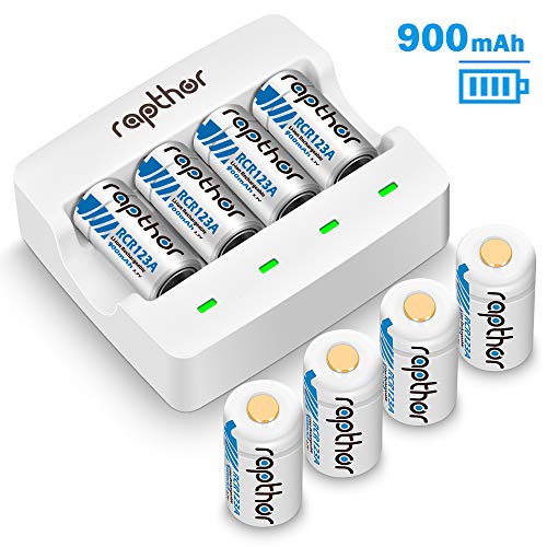 Lithium-ion Rechargeable Battery & Charger [900mAh 3.7V 8Pack] for Arlo Wireless Security Camera (VMC3030/VMK3200/VMS3230/3330/3430/3530) Flashlight Polaroid Microphone