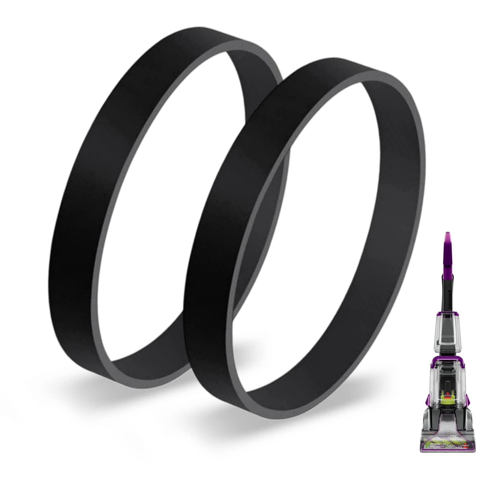 Replacement Belts for Bissell 2910 2987 2806 PowerForce and TurboClean PowerBrush Lightweight Pet Carpet Cleaner, Flat Pump Belt Replace Part 1606428 (Pack of 2)