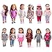 MonkeyJack For 18inch American Girl Zapf Baby Born Journey Dolls Clothes Purple Tops Pants Dress Up
