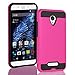 BLU Studio XL D850Q Tough Hybrid Armor Shock Resistance Proof Case (VGC Pink)