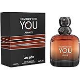 MIRADA Together With You Always, Men's Eau de Parfum (EDP) 3.4 FL. Oz (100ml), Men’s Perfume with Notes of Pink Pepper, Juniper, Violet, Toffee, Cinnamon, Sage, Lavender, Vanilla, Tonka Bean