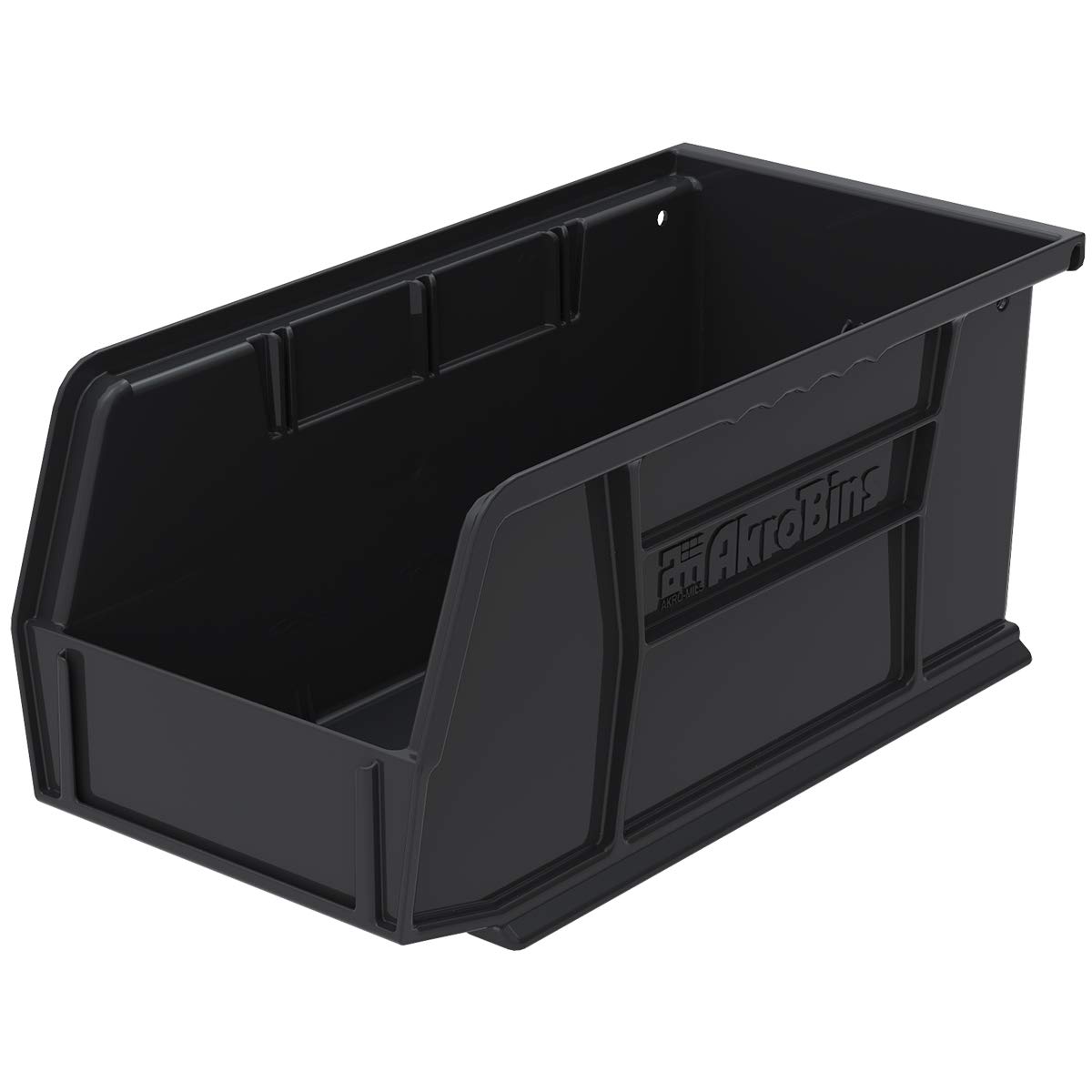 Akro-Mils 30230 AkroBins Plastic Storage Bins, Space-Saving Stackable Bins for Garage, Pantry, Craft Organization, 11-Inch x 5-Inch x 5-Inch, Black, 12-Pack