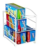 DecoBros Kitchen Wrap Organizer Rack, White (Large, 3-3/4