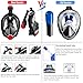 Snorkel Mask 3.0 - COVACURE 2017 Full Face 180 Panoramic Breathe Easily Anti-Leak Anti-Fog Foldable Snorkeling Mask < Detachable GoPro Mount >