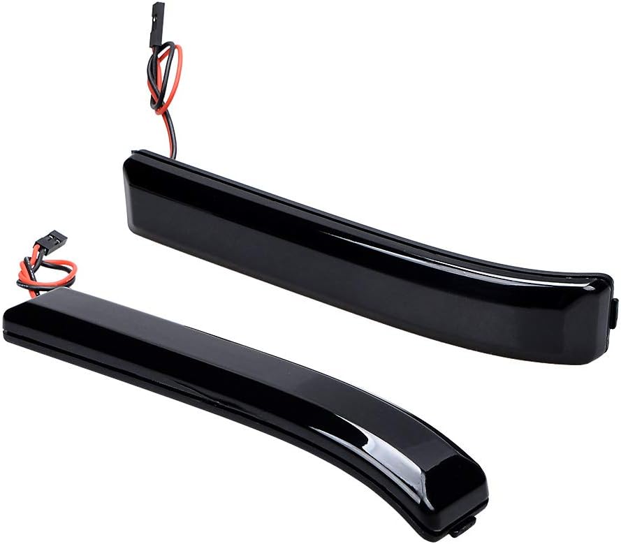 Anzios LED Side Mirror Turn Signal Light Dark Smoked Lens Right Left Lamps Compatible with 09-14 Ford F-150 10-14 Ford F-150 Raptor