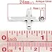 Rockin Beads Brand, 50 Pendant Beads Charms 1 Inch Cross Antique Silver Plated Zinc 1x4/8 Inch Package of 50
