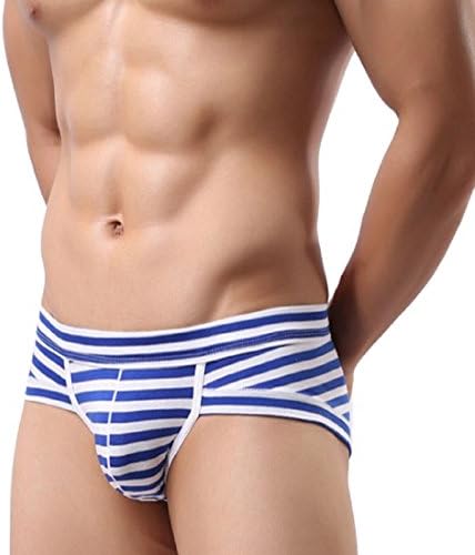 Mens Underwear,Hot Cotton Shorts Stripe Underwear Men Underpants Soft Briefs (L, A)