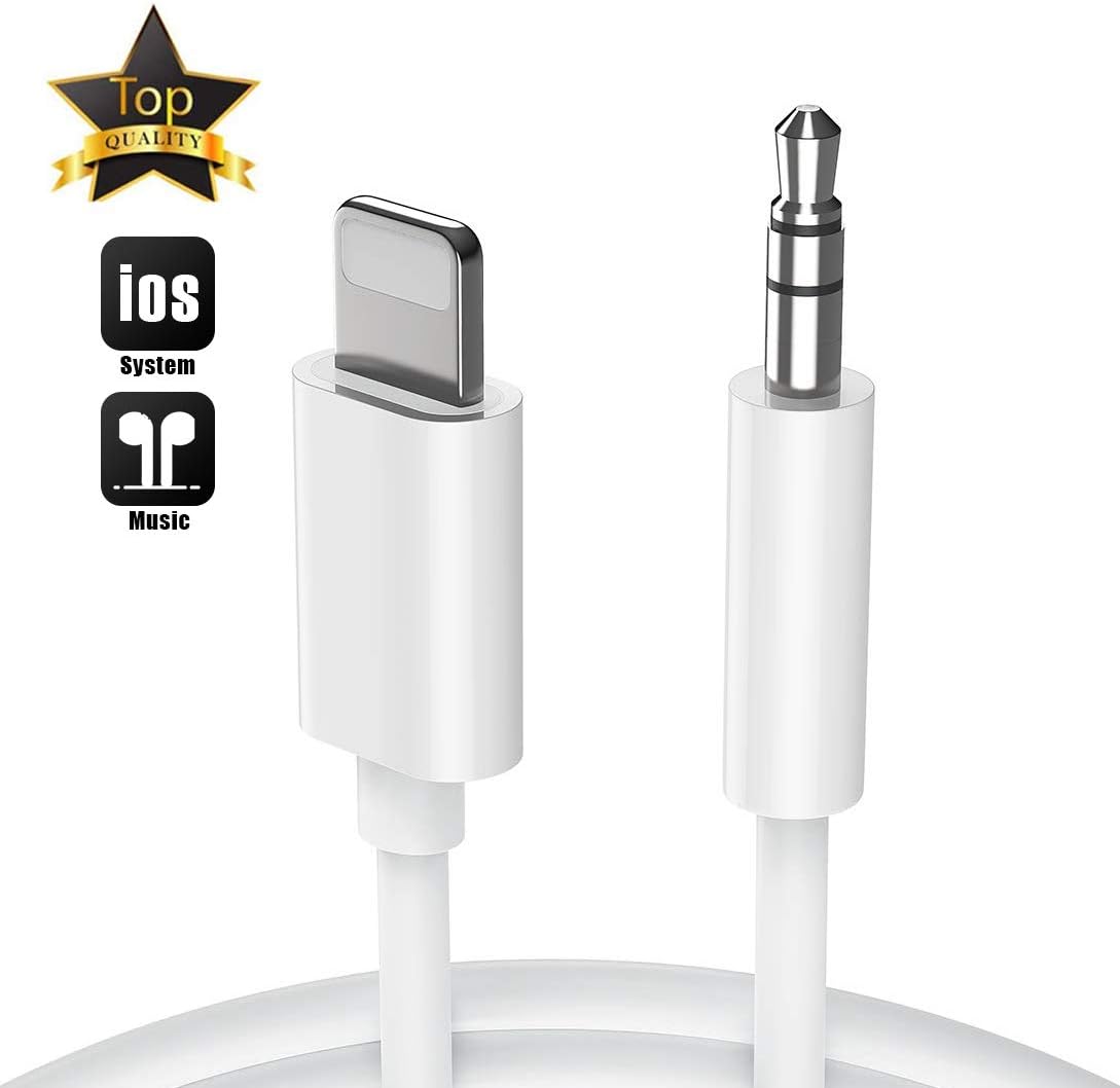 USB C to 3.5mm Audio Aux Jack Cable, iNassen AUX Cord for Car Type C Adapter to 3.5mm Headphone Stereo Cord Compatible with iPad Pro 2018 Google Pixel 2 3 4XL Moto Z Galaxy Note10+ Huawei HTC (Black)