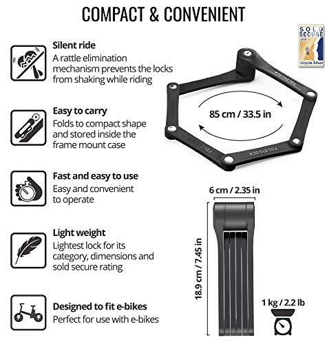 foldylock compact bike lock extreme bike lock heavy duty bicycle security chain lock steel bars