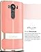 LG V10 Case, Vena [vAllure] Wave Texture [Bumper Frame][CornerGuard ShockProof | Strong Grip] Slim Hybrid Cover for LG V10 2015 (Gold / Coral Pink)