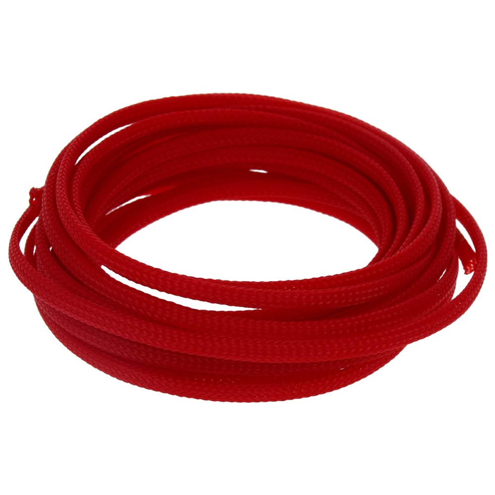 Othmro 1pc Cable Management Sleeve, Braided Cable Tidy Red, 5m Cable Organizers Cable Protector Wire Tidy for TV/PC USB Cable, Width 4mm