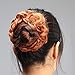 OneDor® Ladies Synthetic Wavy Curly or Messy Dish Hair Bun Extension Hairpiece Scrunchie Chignon Tray Ponytail (4#-Dark Brown)