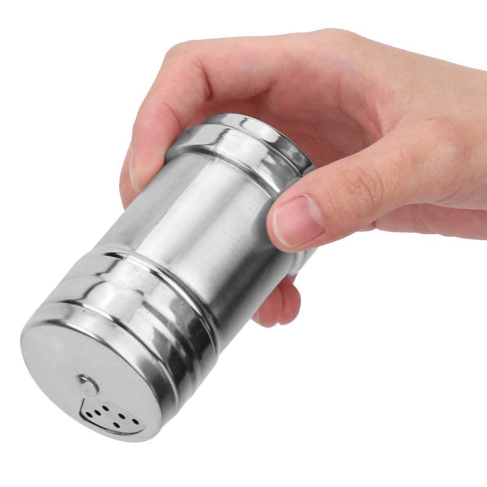 Spice Bottle, Stainless Steel Spice Condiment Bottle Kitchen Gadget Seasoning Organizer Jar Canister(Medium)