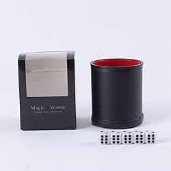 Magic Vosom Felt Lined Professional Dice Cup with 5