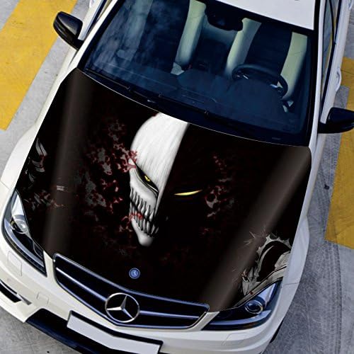 WFJ AK013 Black&White Mask Sticker Decal Full Color Vinyl Car Hood Fit Any Car