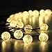 Outdoor Solar String Lights 2v 100mA Globe Fairy Led Light with 20ft 4.8m White Crystal Balls for Home Decoration