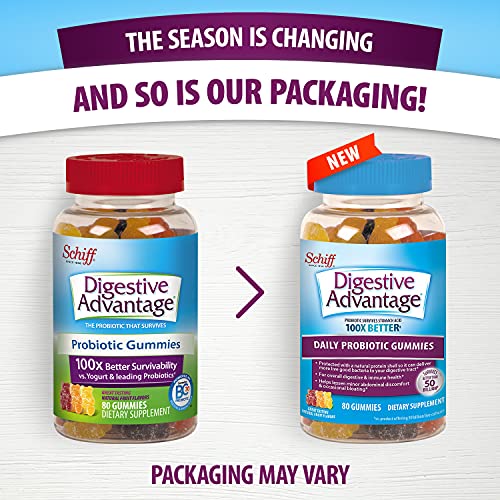 Digestive Advantage Probiotic Gummies, 80 count (Pack of 2) Pricepulse