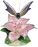 Cosmos 58042 Fine Porcelain Lily with Butterfly Musical Figurine, 3-1/4-Inch
