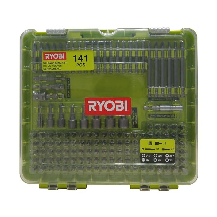Ryobi RAKD141 Kit 141 Bits 1/4 Inch Hexagonal Bit Socket Drill Driver