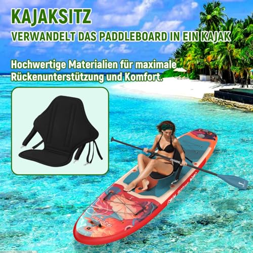 H2OSUP Stand Up Paddling Board, 15 cm Thick Inflatable SUP Board, with Backpack, Durable Paddle Board Accessories