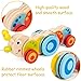 cossy Wooden Pull Toys for 1 Year Old, Caterpillar Push Toy for Toddler Children Kids