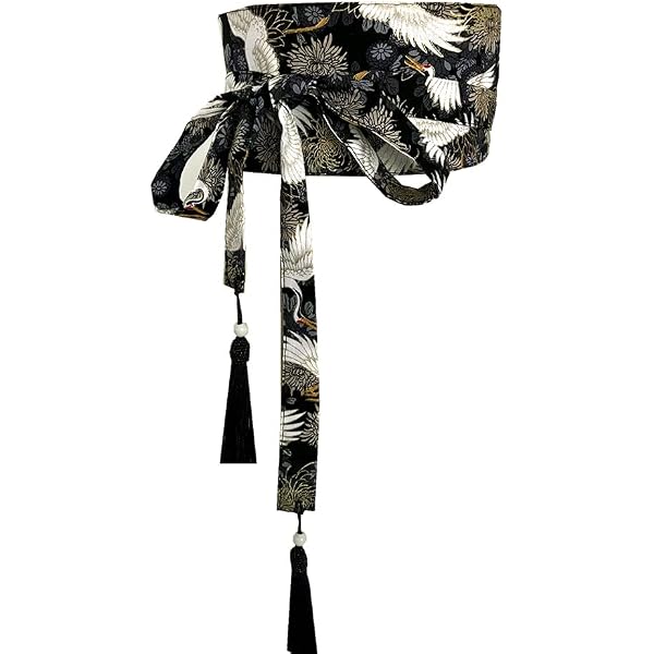 Japanese Yukata Kimono OBI with Tassel Belt Harajuku  display picture 3
