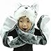 Hee Fly Plush Animal Winter Hats with Paws Type Wolf, One Size