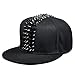 LOCOMO Black Hedgehog Middle Stripe Rivet Stud Spike Spiky Snapback FFH096BLK