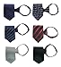 Tiger Mama 6pcs Zipper Tie Pre-tied Necktie Mixed Lot (SET-06) Updated Version