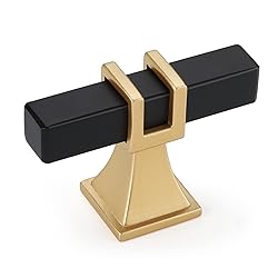 Lepatape 15 Pack Cabinet Knobs Black and Gold