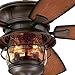 Westinghouse 7800000 Brentford Indoor/Outdoor Ceiling Fan with Light, 52 Inch, Aged Walnut