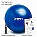 Exercise Ball (Multiple Sizes) for Fitness, Stability, Balance & Yoga - Workout Guide & Quick Pump Included - Anti Burst Professional Quality Design