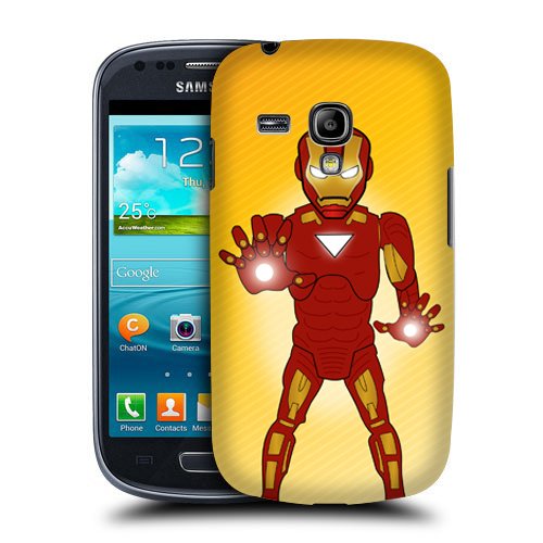 Case Fun Iron Man Snap-on Hard Back Case Cover for Samsung Galaxy S3 Mini (I8190)