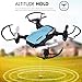 SIMREX X300C Mini Drone RC Quadcopter Foldable Altitude Hold Headless RTF 360 Degree FPV Video WiFi 720P HD Camera 6-Axis Gyro 4CH 2.4Ghz Remote Control Super Easy Fly for Training(Blue)